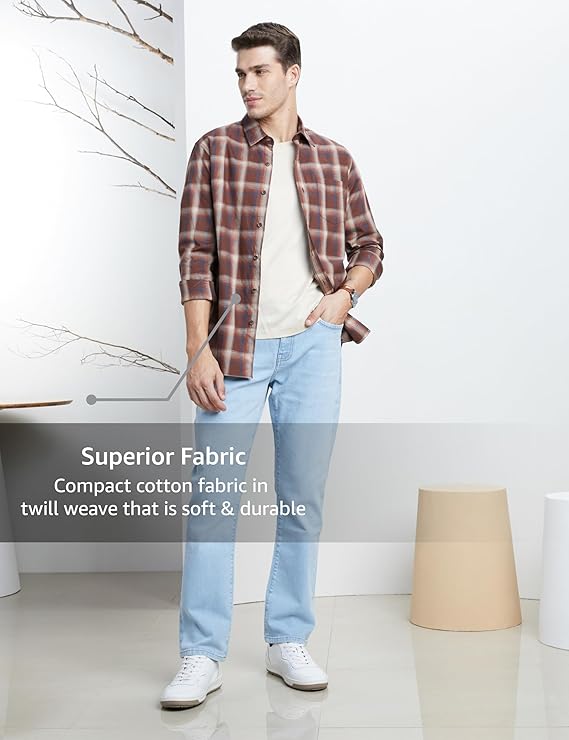 Symbol Premium Men's Stylish Checkered Shirt-Regular Fit | Full Sleeve | Pure Cotton | Smart Casual Wear (Available in Plus Size) - Image 3