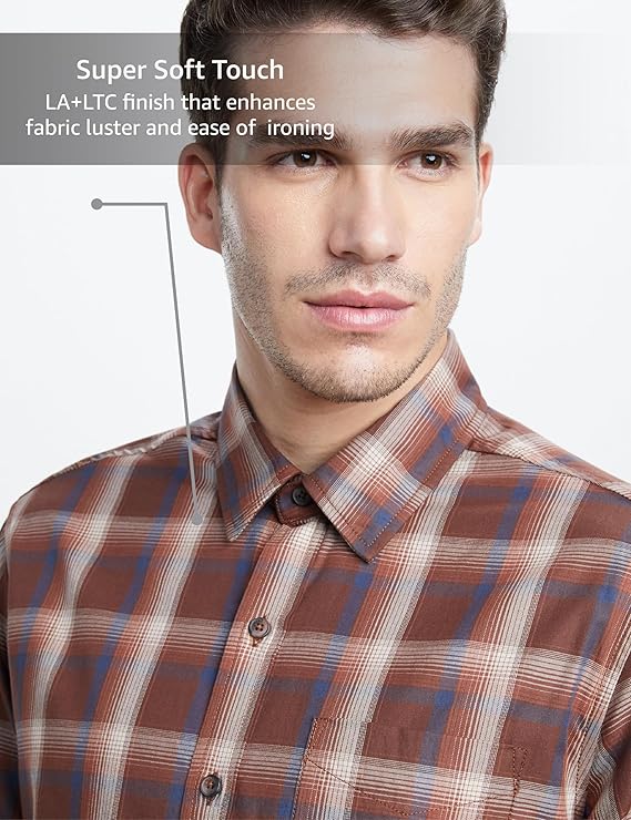 Symbol Premium Men's Stylish Checkered Shirt-Regular Fit | Full Sleeve | Pure Cotton | Smart Casual Wear (Available in Plus Size) - Image 2